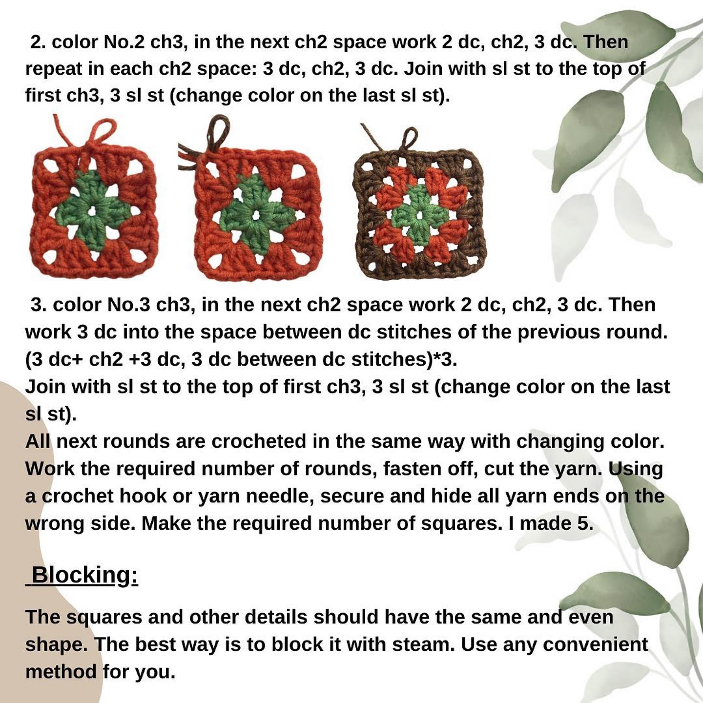 Colorful Crochet Wall Hanging with Geometric Patterns and Flowers