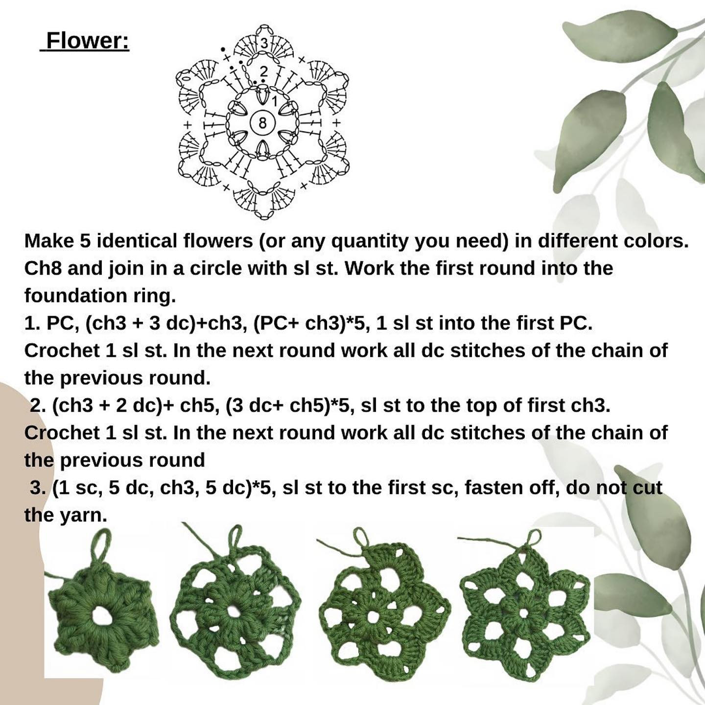 Colorful Crochet Wall Hanging with Geometric Patterns and Flowers