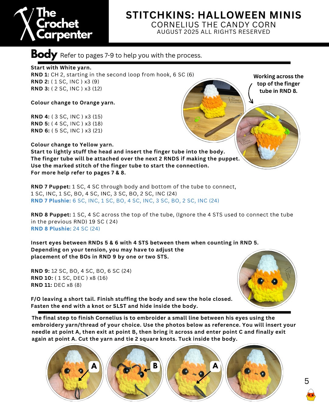 Cornelius the Candy Corn: Spooky Halloween Crochet Fun