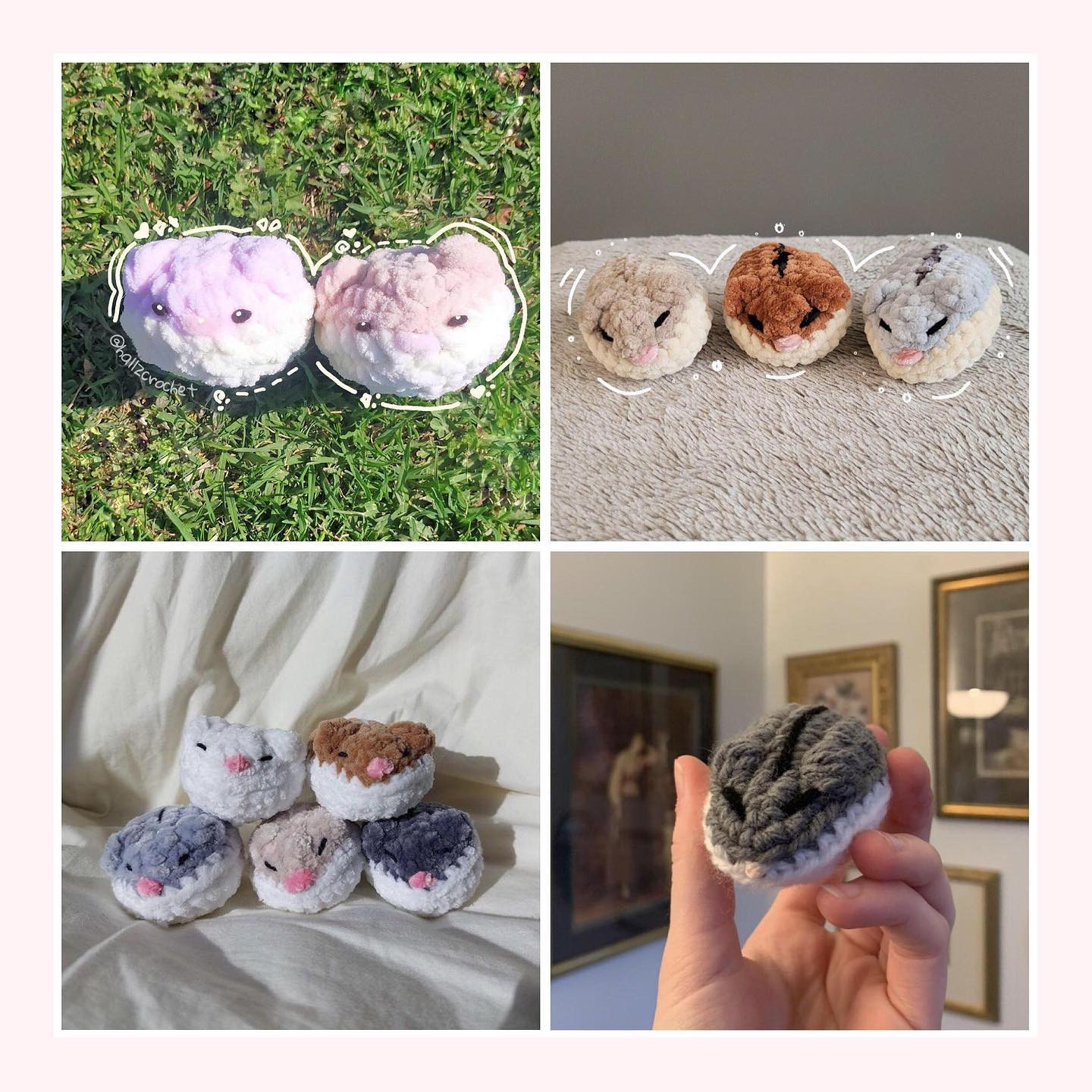 Cozy Crochet Dwarf Hamster Plushies Delight