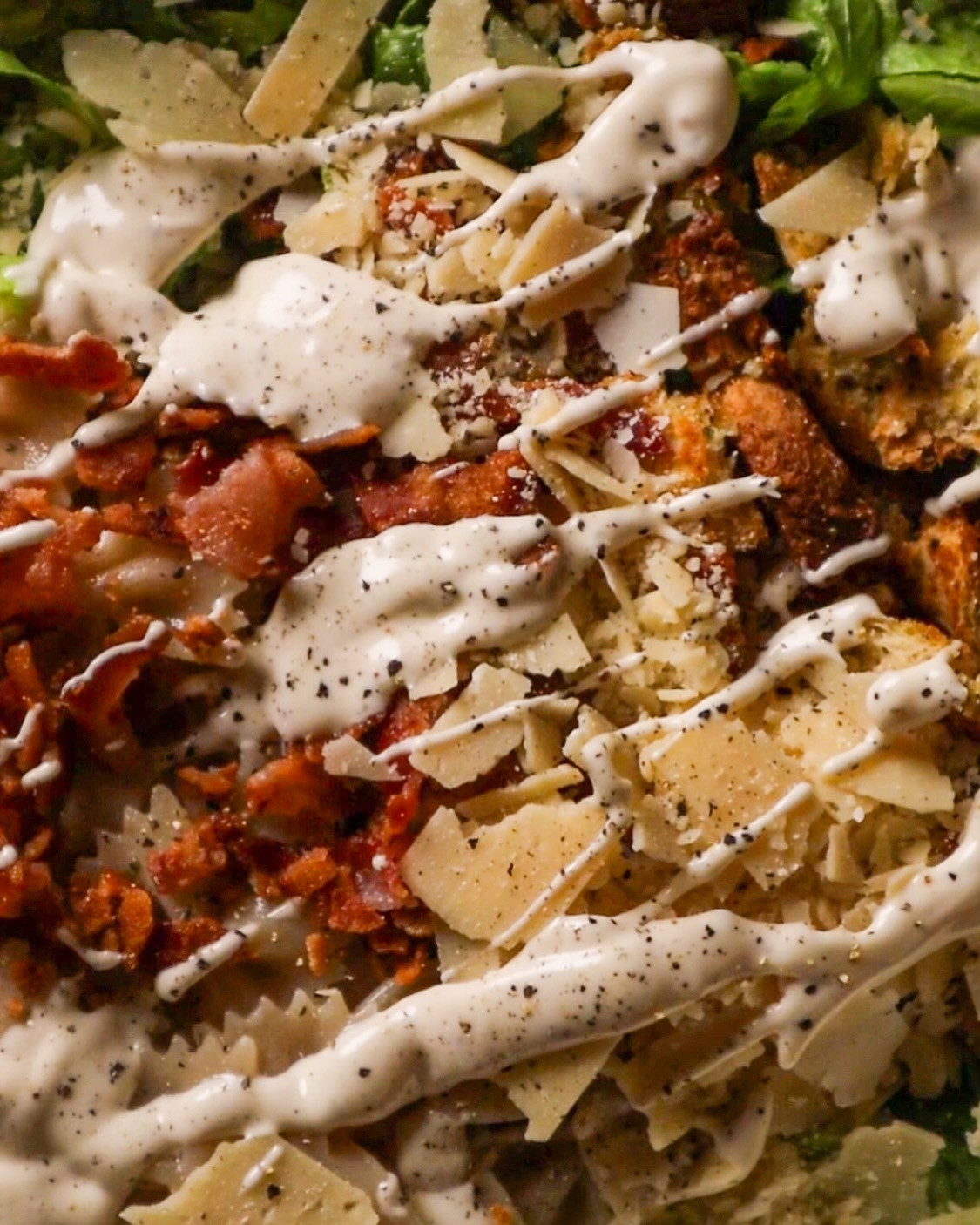 Creamy Bacon Caesar Pasta Salad Delight