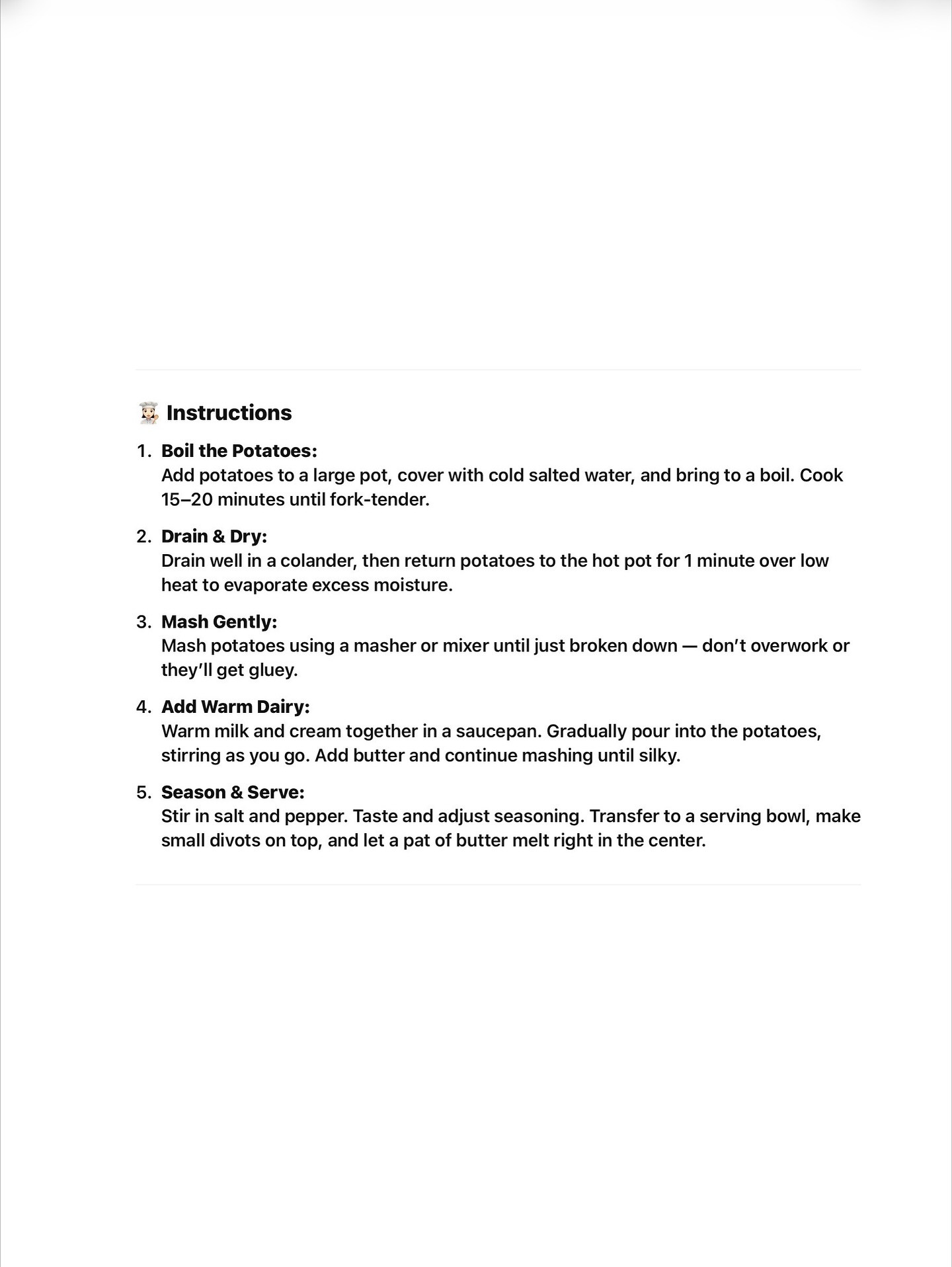 Creamy Dreamy Mashed Potatoes Delight