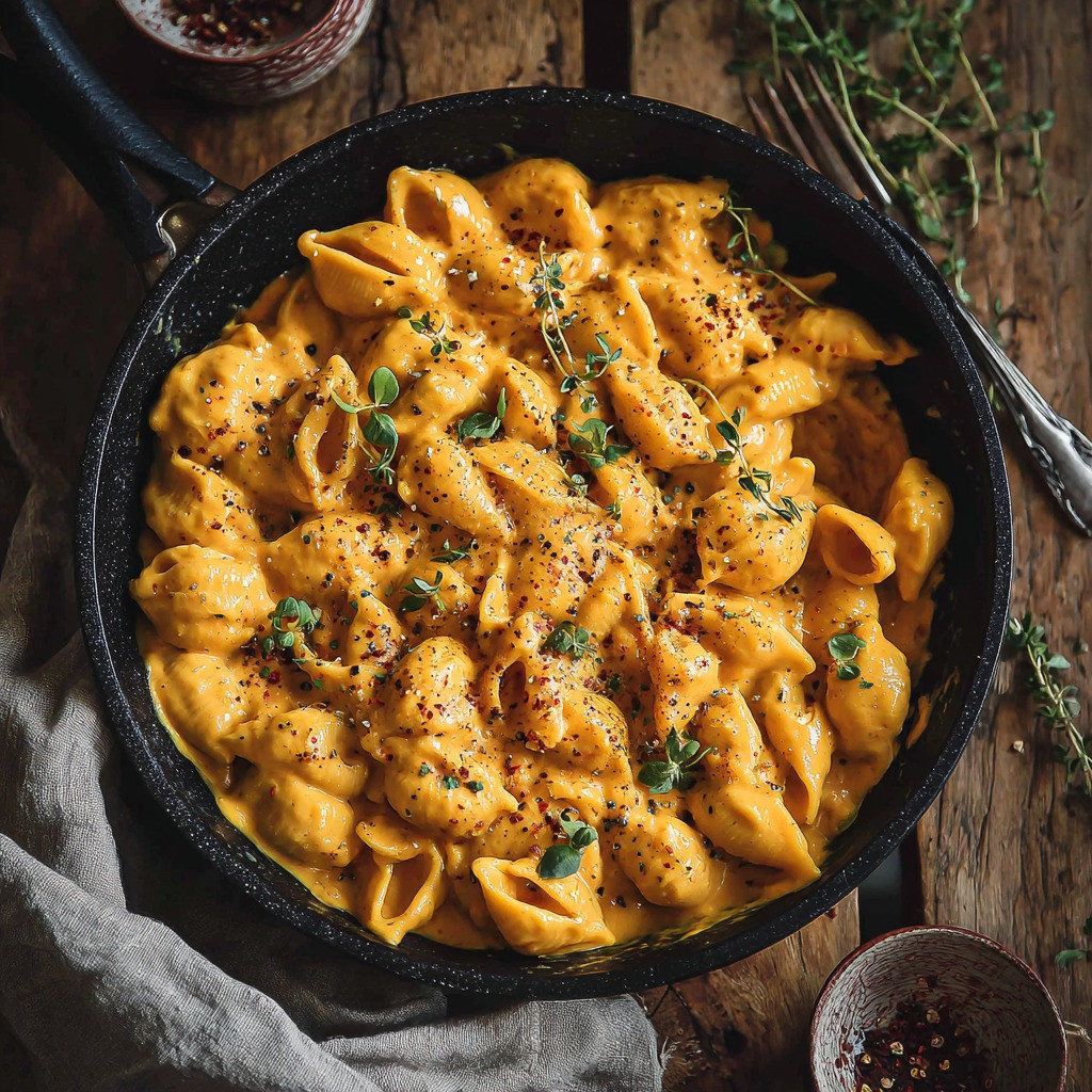 Creamy Pumpkin Vegan Mac & Cheese Delight