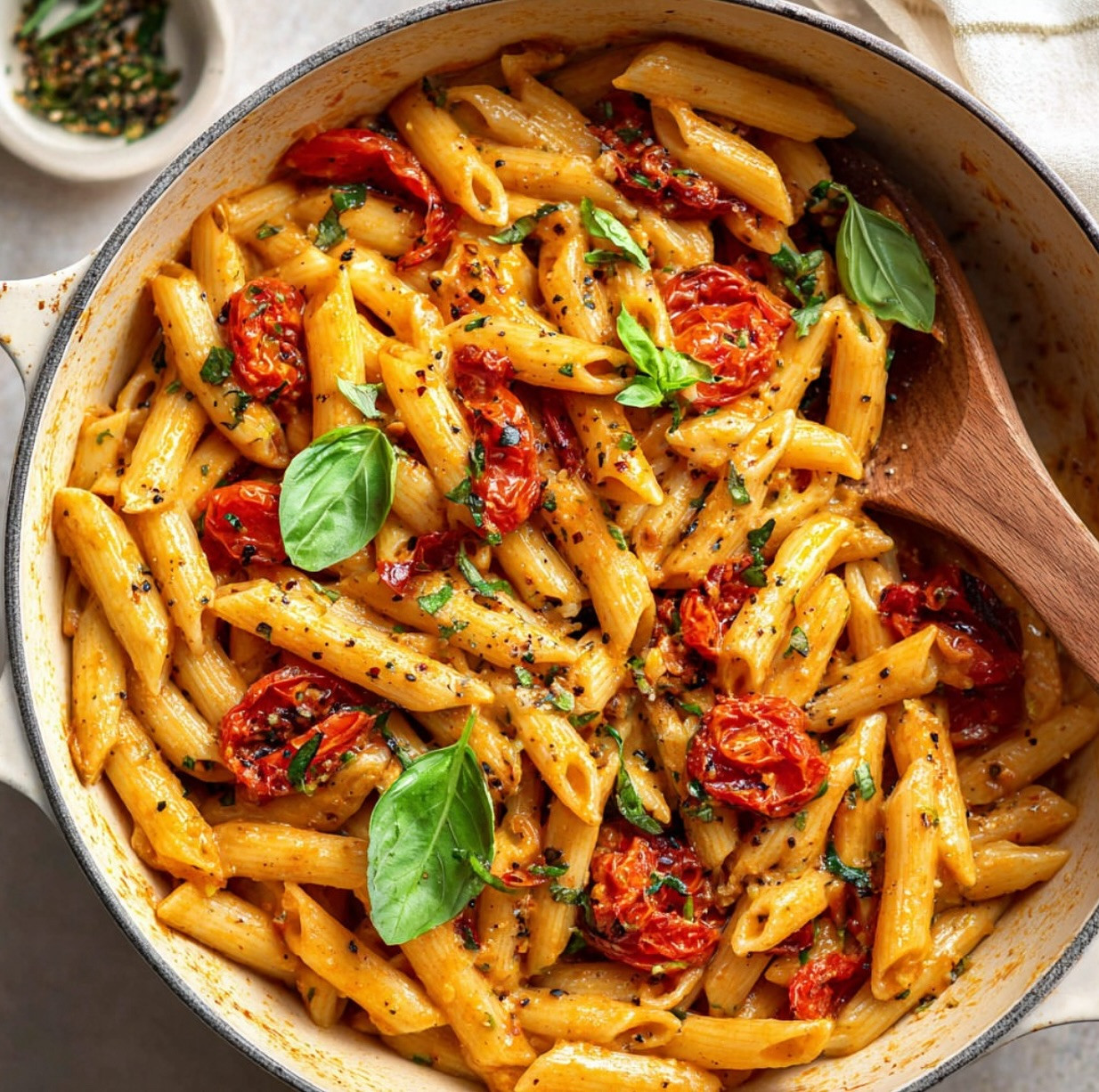 Creamy Tomato Basil Penne Delight
