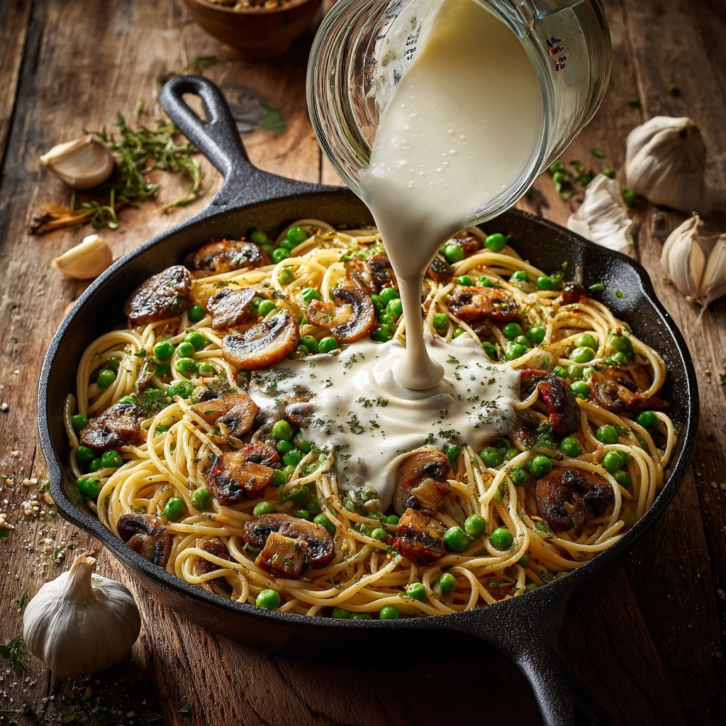 Creamy Vegan Carbonara with Smoky Coconut Bacon