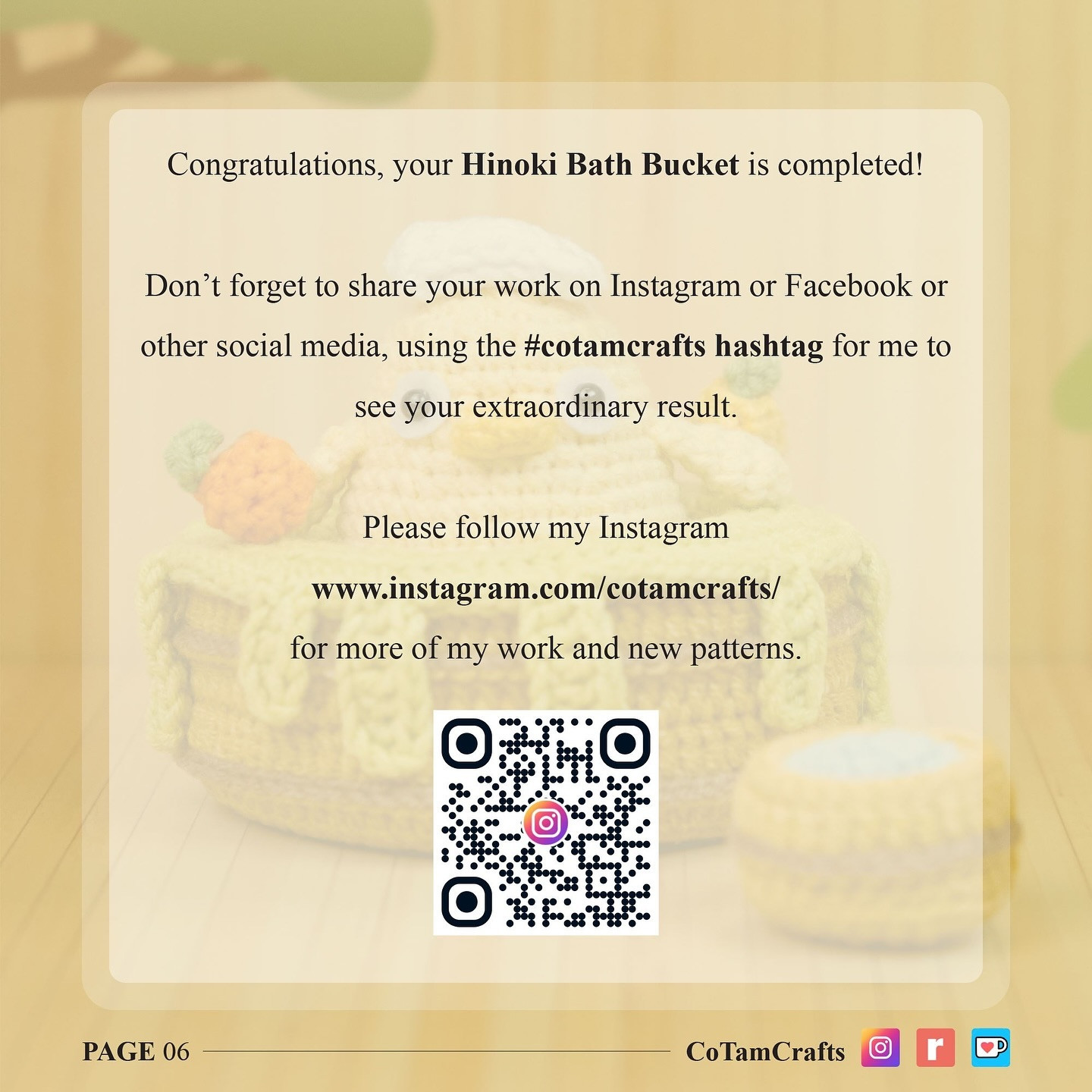 Create a Cozy Hinoki Bath Bucket with This Free Crochet Pattern