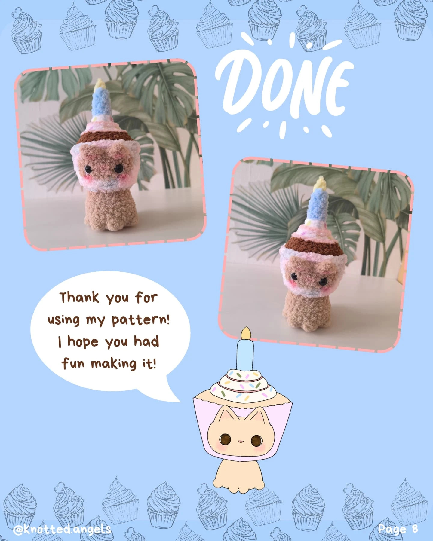 Create a Cute Cat-Cake Crochet for Birthdays - Free, No Sew!