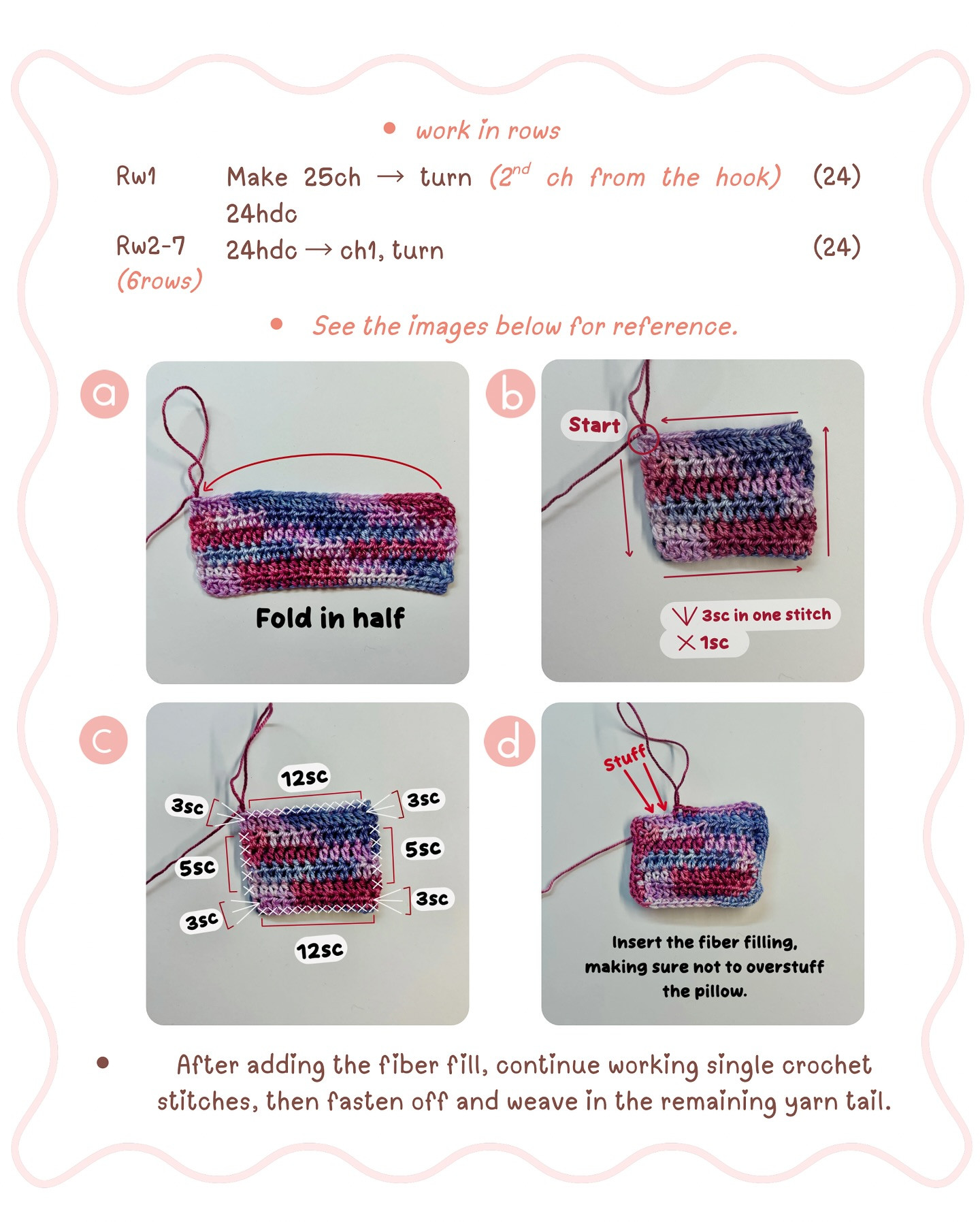 Create a Cute Crochet Pillow with Simple Materials and Steps