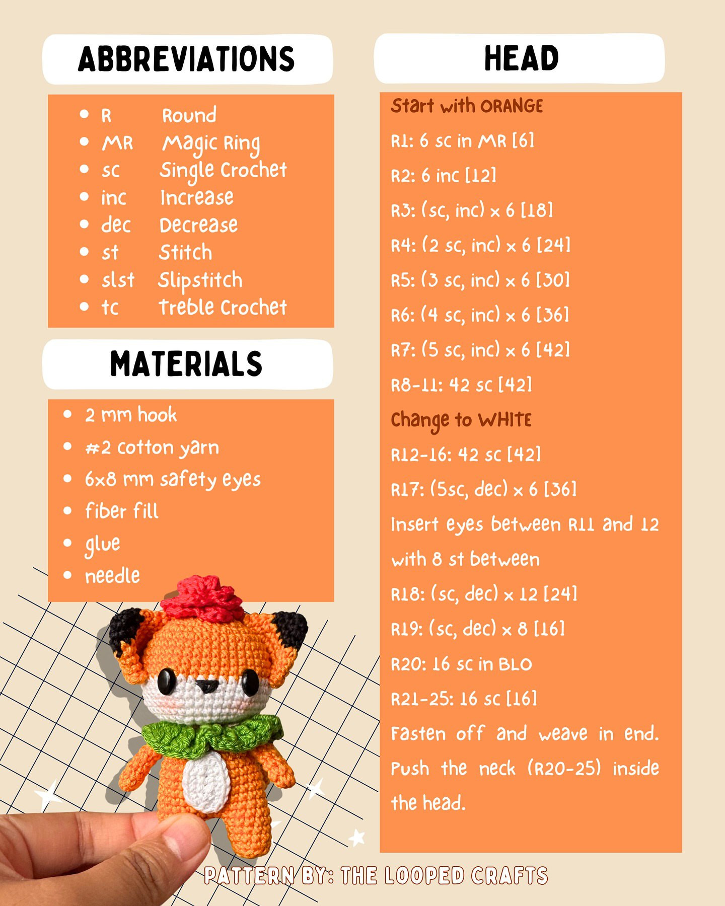 Create Adorable Amigurumi Fox with This Free Crochet Pattern