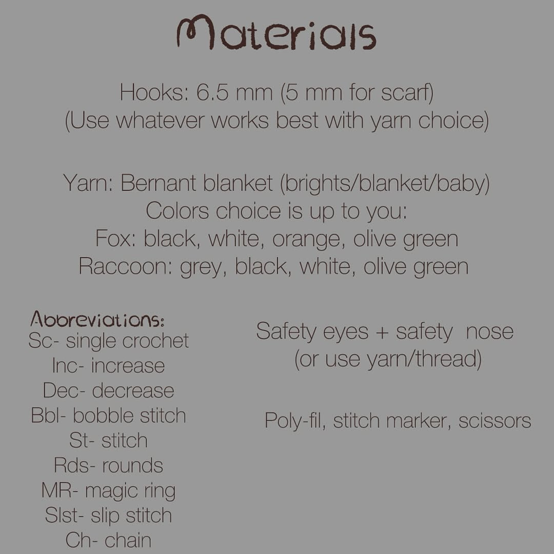 Create Adorable Fox and Raccoon Crochet Plushies with This Free Pattern