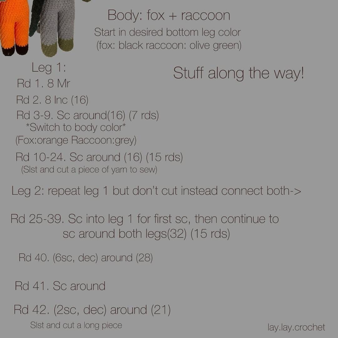 Create Adorable Fox and Raccoon Crochet Plushies with This Free Pattern