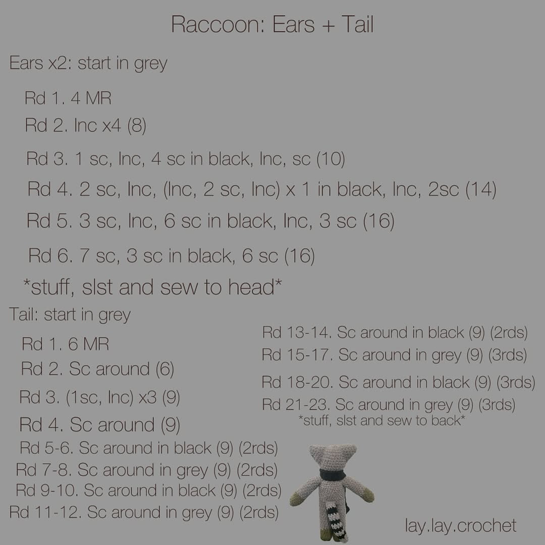 Create Adorable Fox and Raccoon Crochet Plushies with This Free Pattern