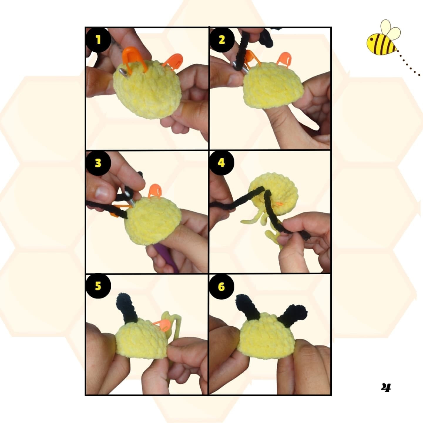 Create Cute No-Sew Plush Bumblebees with This Free Crochet Pattern