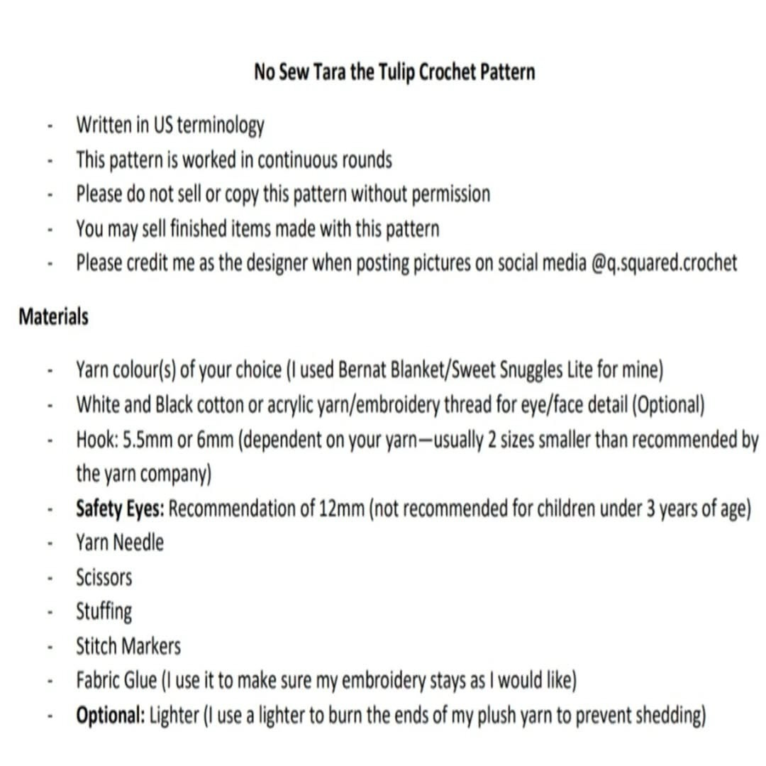 Create Vibrant Tulips with No Sew Tara Crochet Pattern