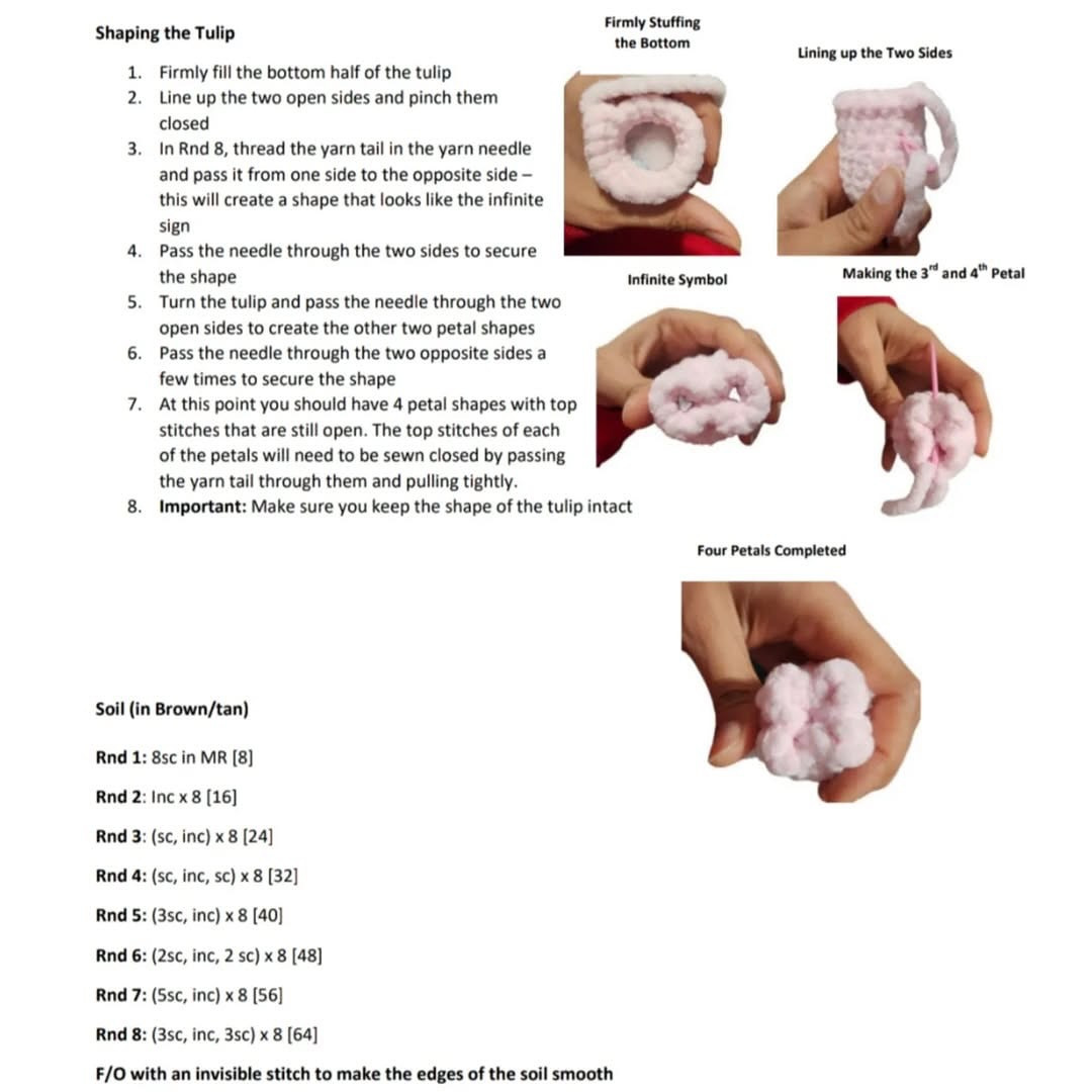 Create Vibrant Tulips with No Sew Tara Crochet Pattern