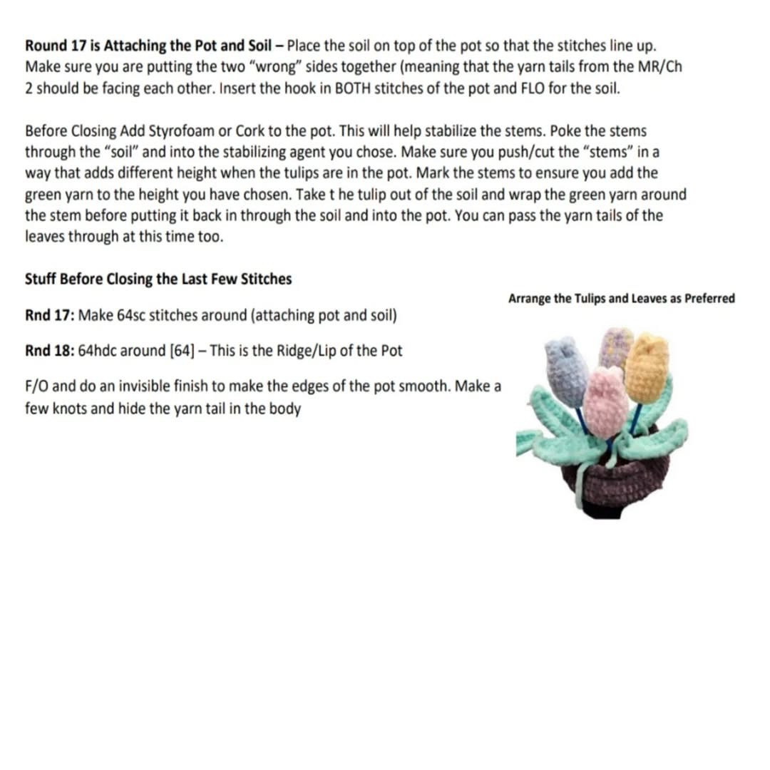 Create Vibrant Tulips with No Sew Tara Crochet Pattern