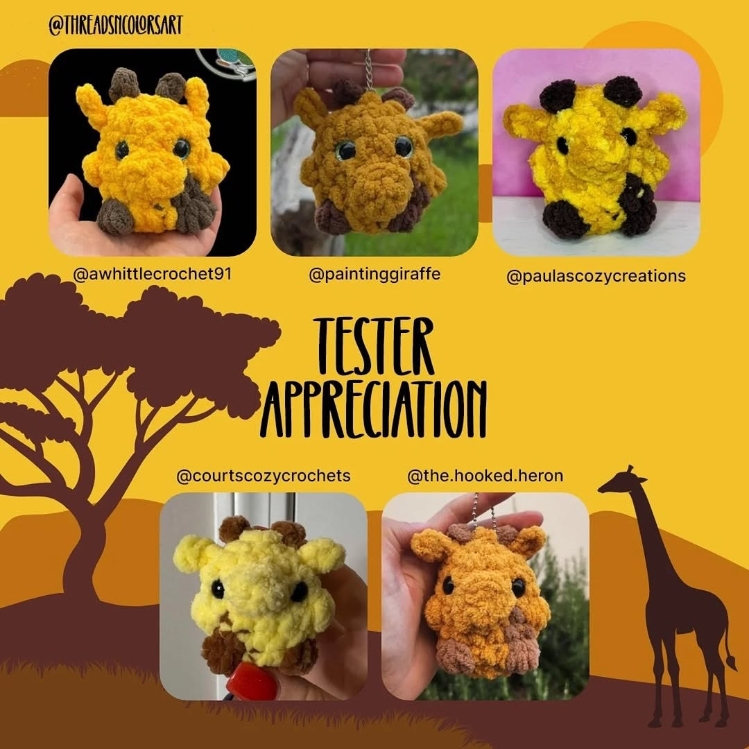 Create Your Own Adorable Giraffe Keychain with This Free Pattern