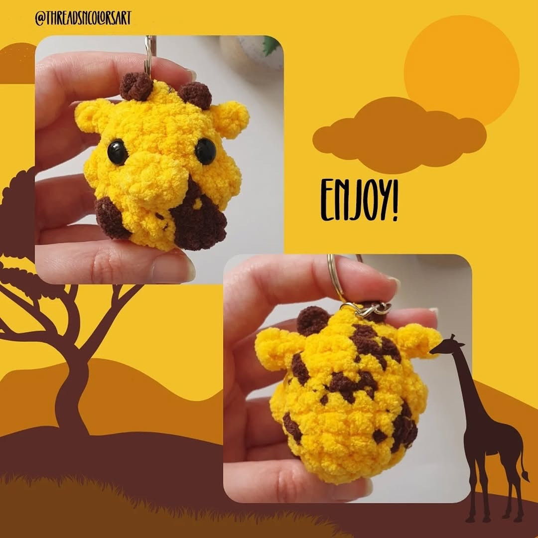 Create Your Own Adorable Giraffe Keychain with This Free Pattern