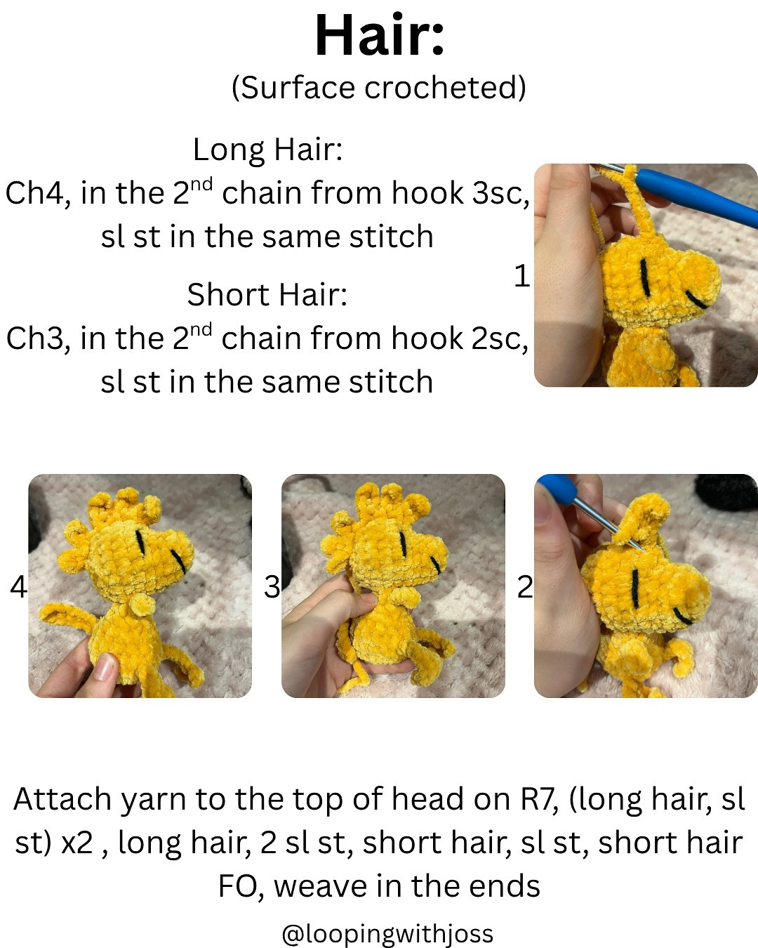 Create Your Own Adorable Woodstock with Easy Crochet Pattern!