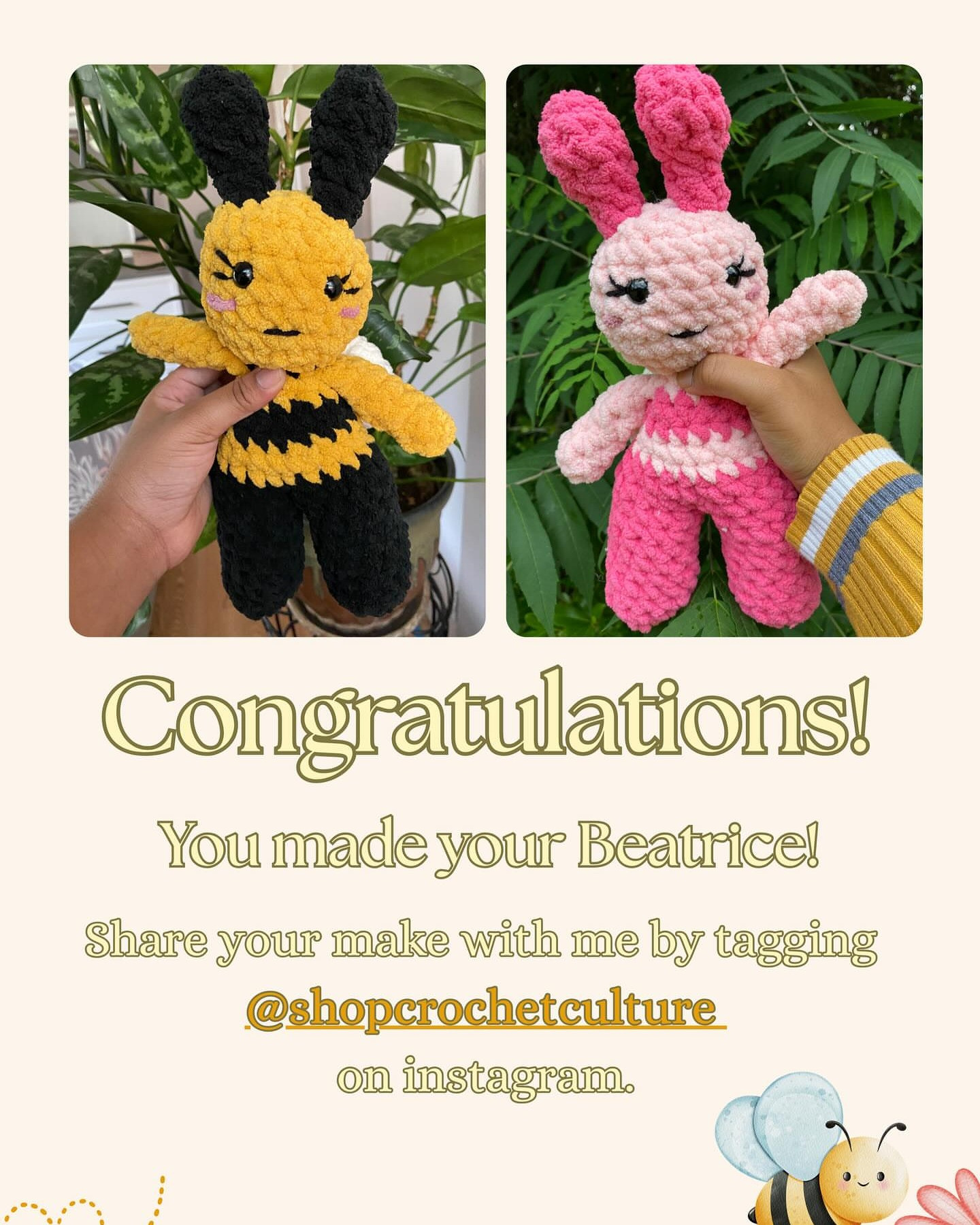 Create Your Own Beatrice the Bee with This Free Crochet Pattern
