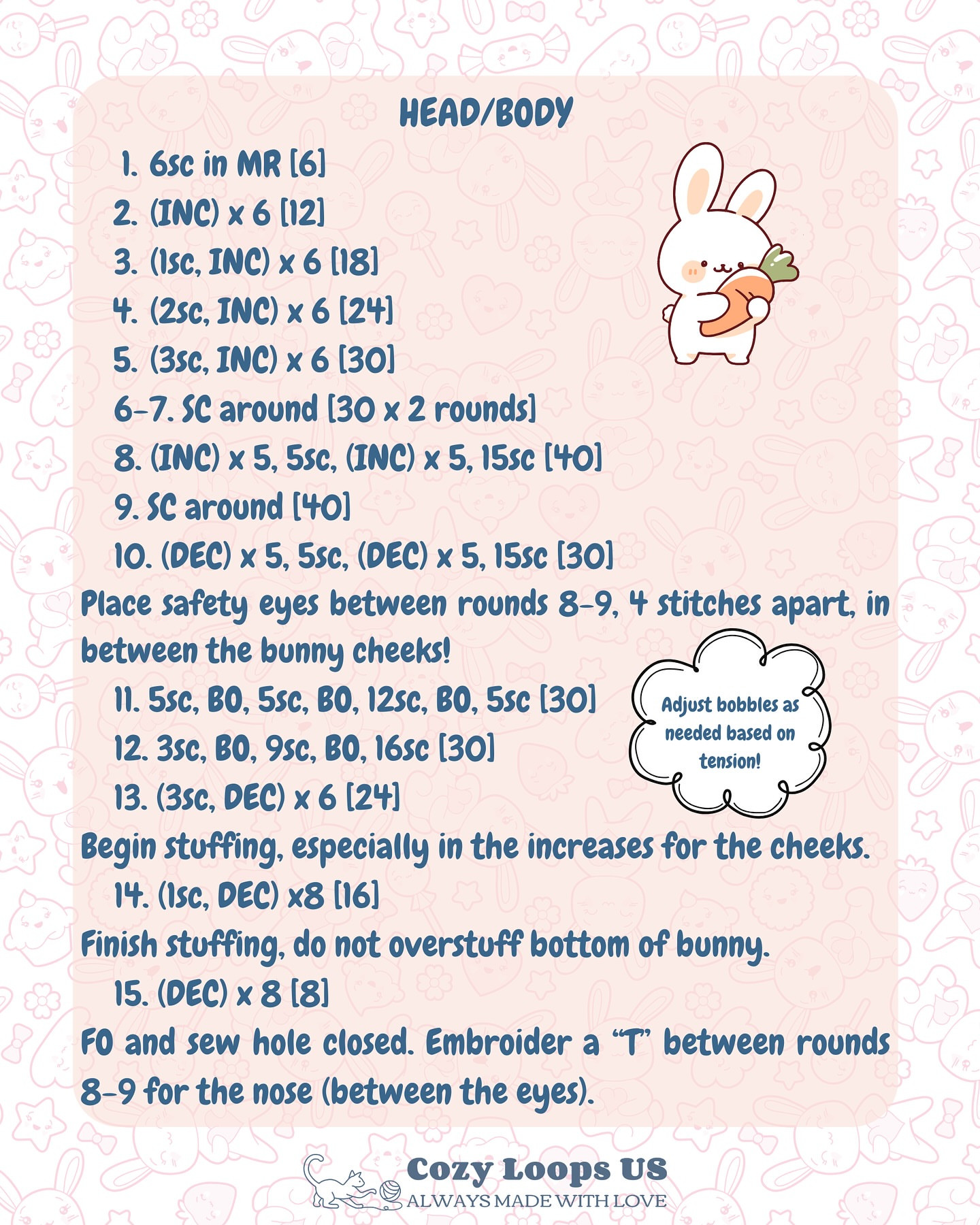 Create Your Own Chubby Bunny with Free Crochet Pattern