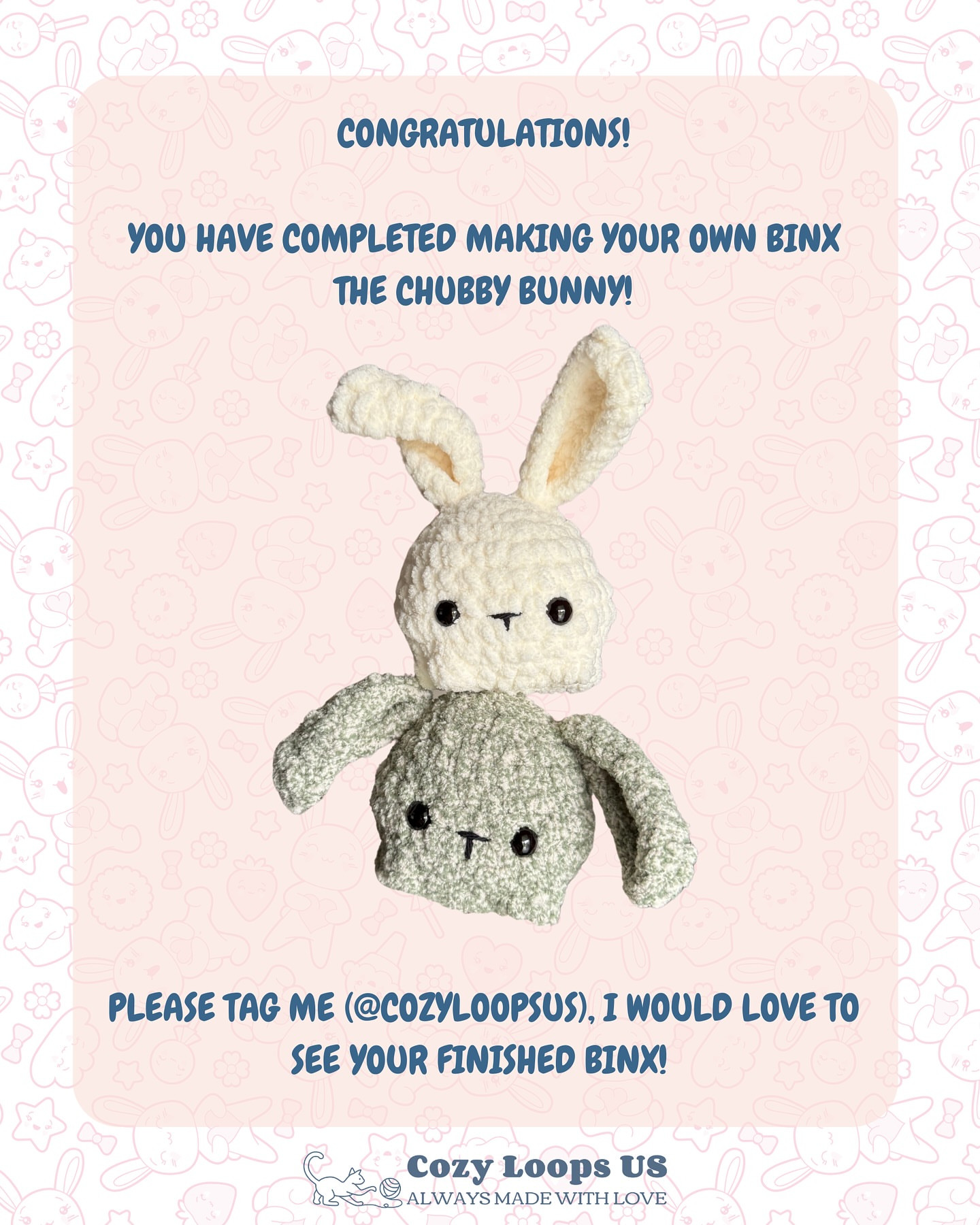 Create Your Own Chubby Bunny with Free Crochet Pattern