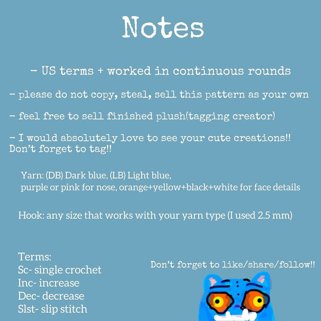 Create Your Own Crochet Blue Tiger Head Keychain with This Free Pattern