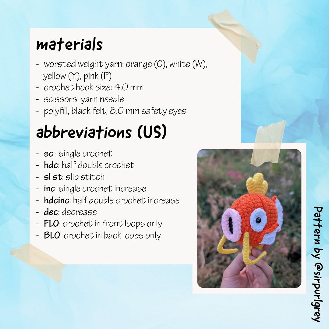 Create Your Own Magikarp with This Amigurumi Crochet Pattern