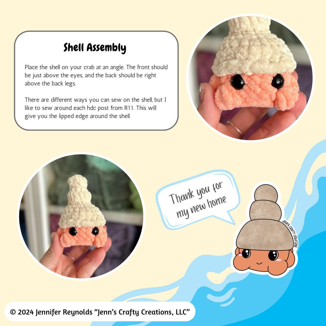 Create Your Own Mini Hermit Crab with This Free Crochet Pattern