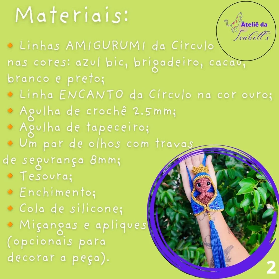 Criando Pingente de Nossa Senhora Aparecida em Crochê