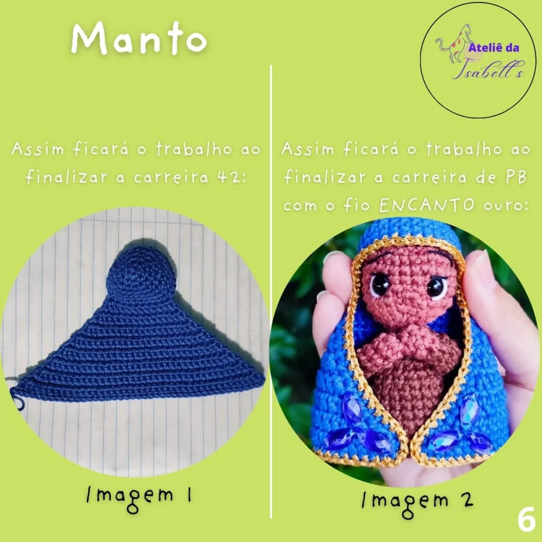 Criando Pingente de Nossa Senhora Aparecida em Crochê