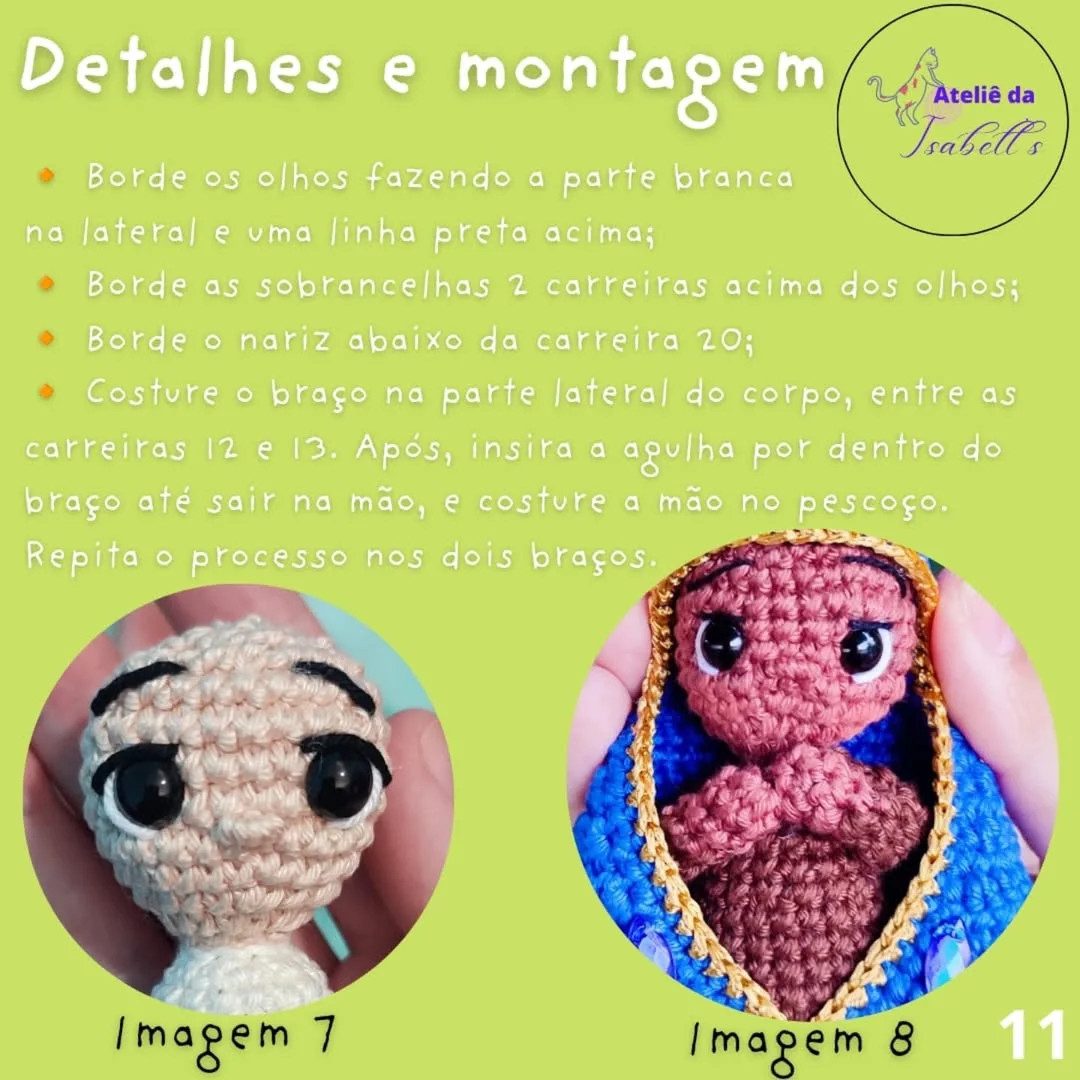 Criando Pingente de Nossa Senhora Aparecida em Crochê