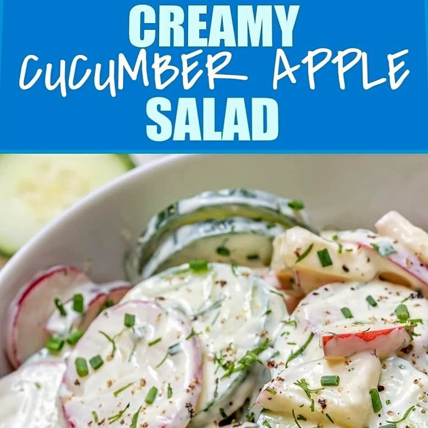 Crisp Cucumber and Apple Delight with Creamy Yogurt Dressing