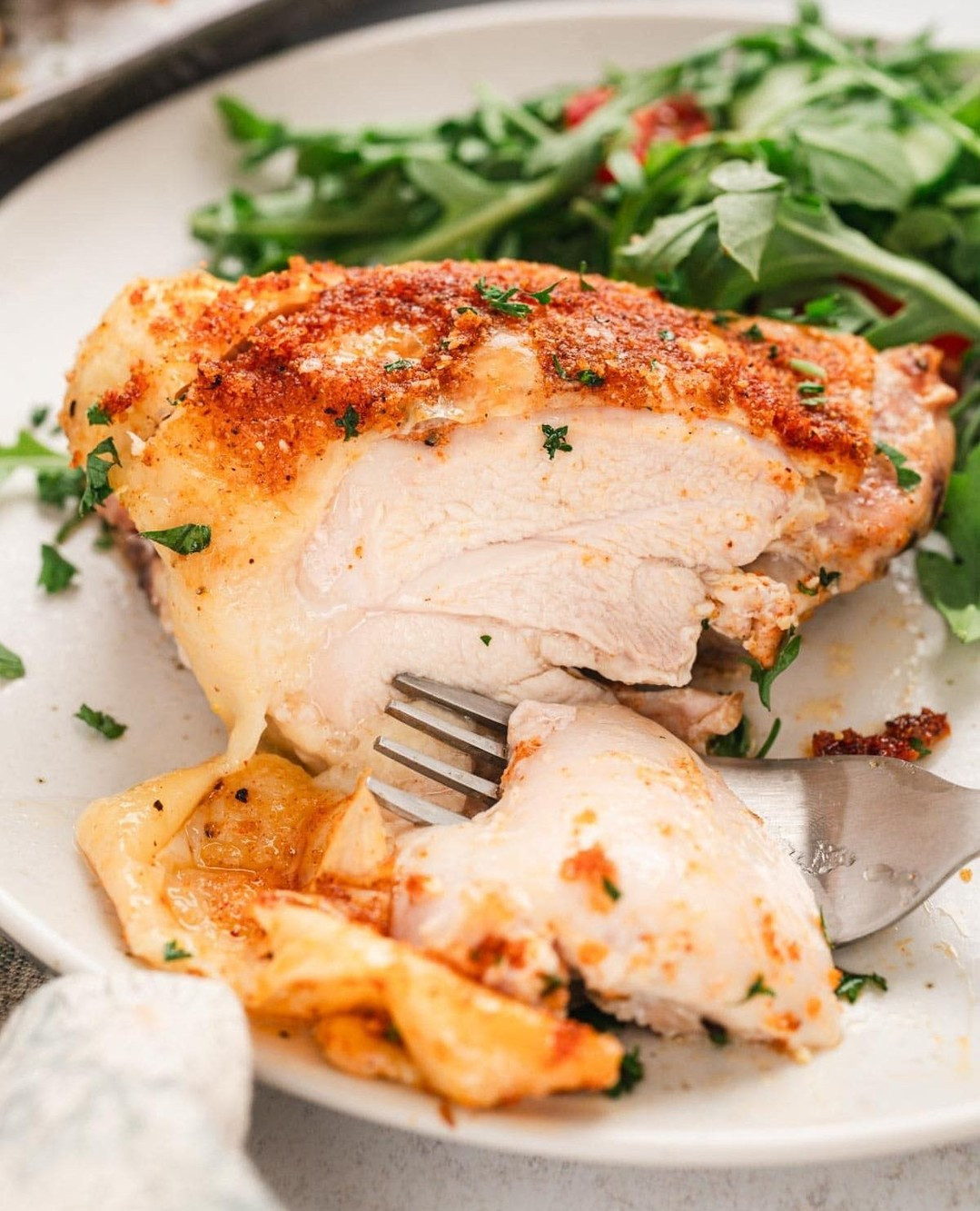 Crispy Herb-Infused Baked Chicken Thighs Delight