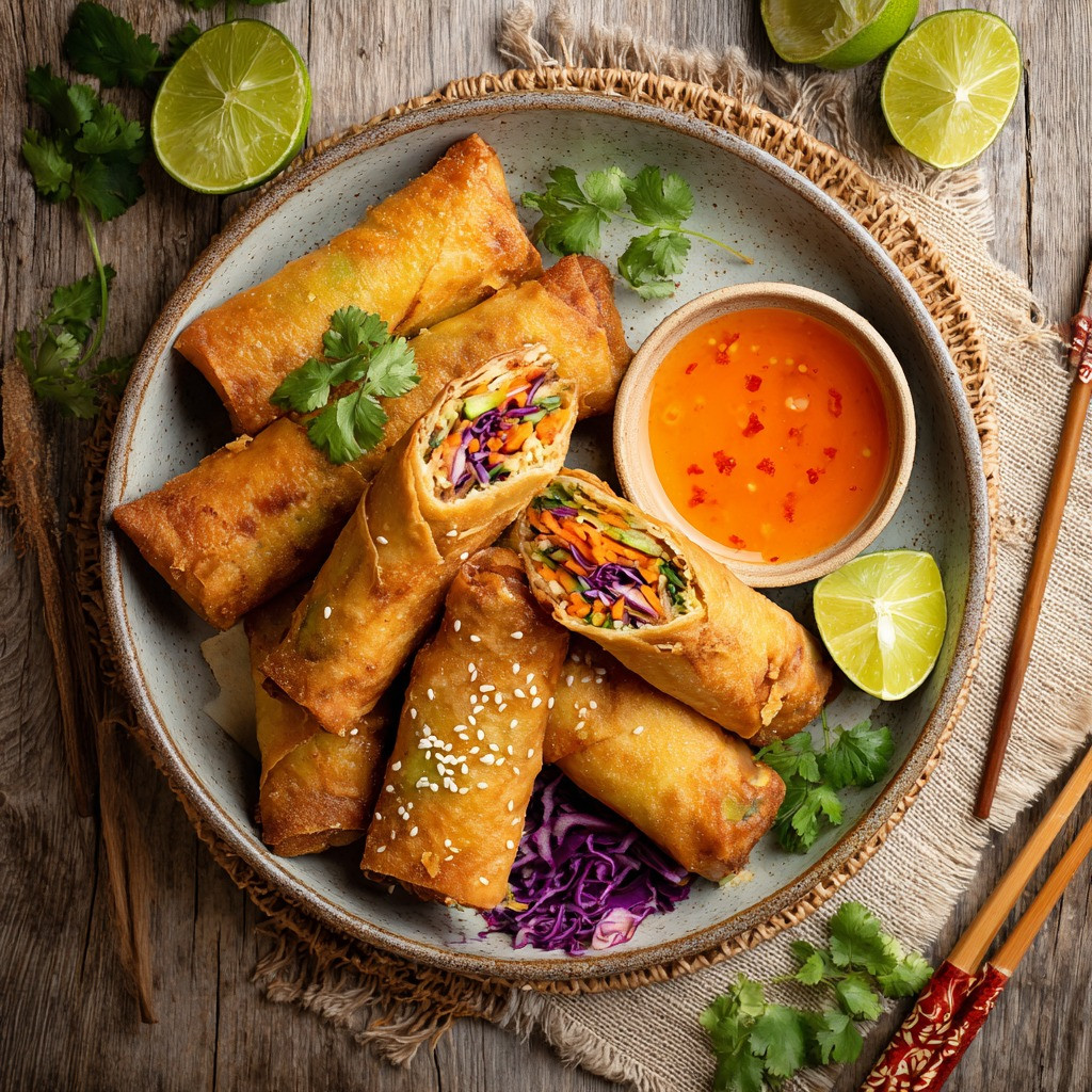 Crispy Tofu and Cabbage Delight Rolls