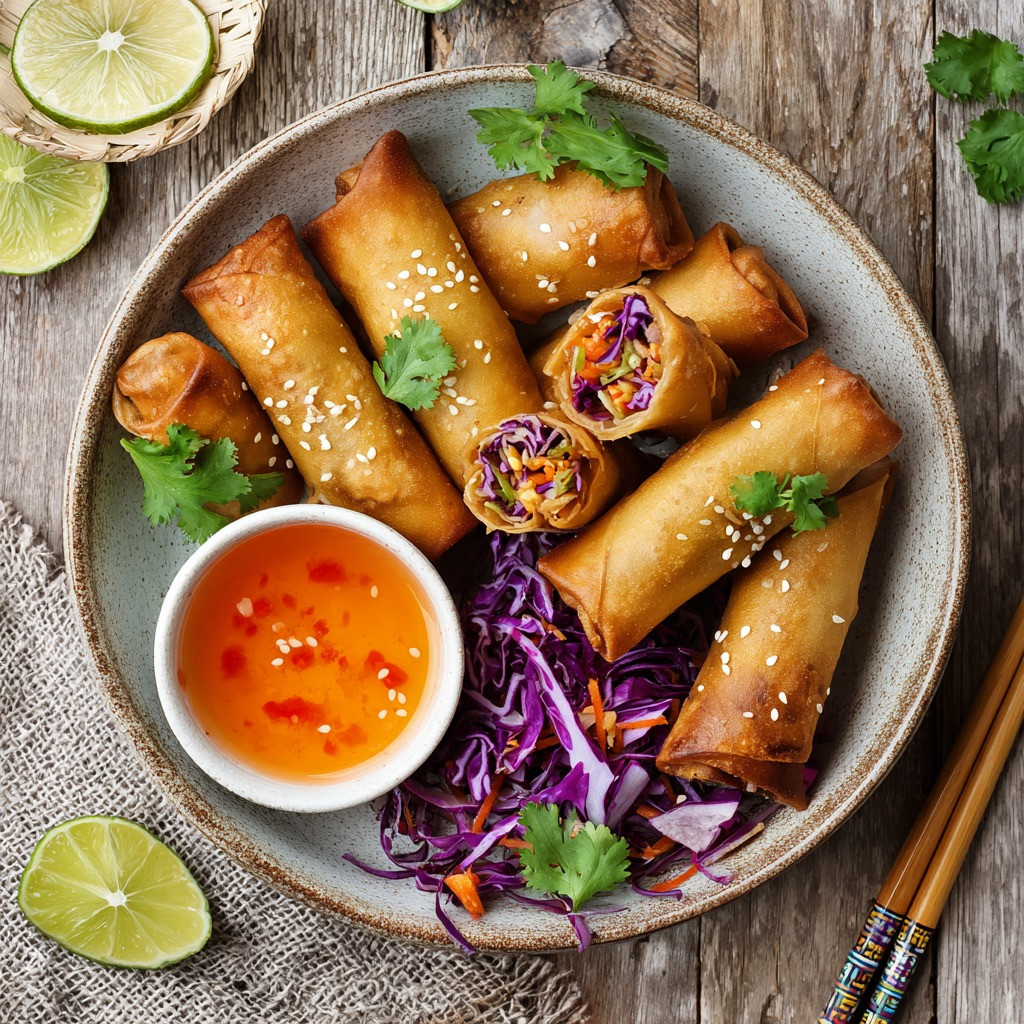 Crispy Tofu and Cabbage Delight Rolls