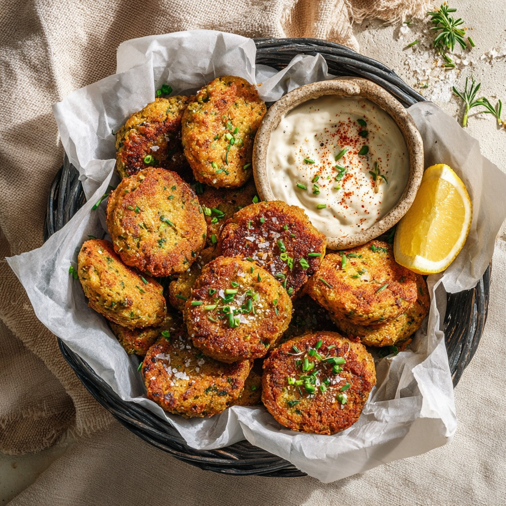 Crispy Veggie Nuggets with Creamy Maple Mustard Dip