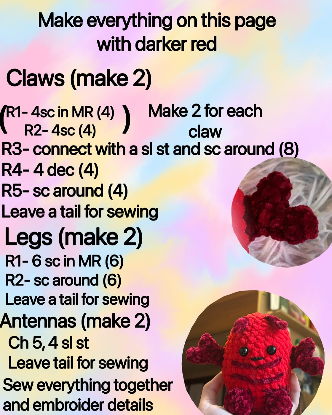 Crochet a Cute Chubby Lobster with This Free Pattern