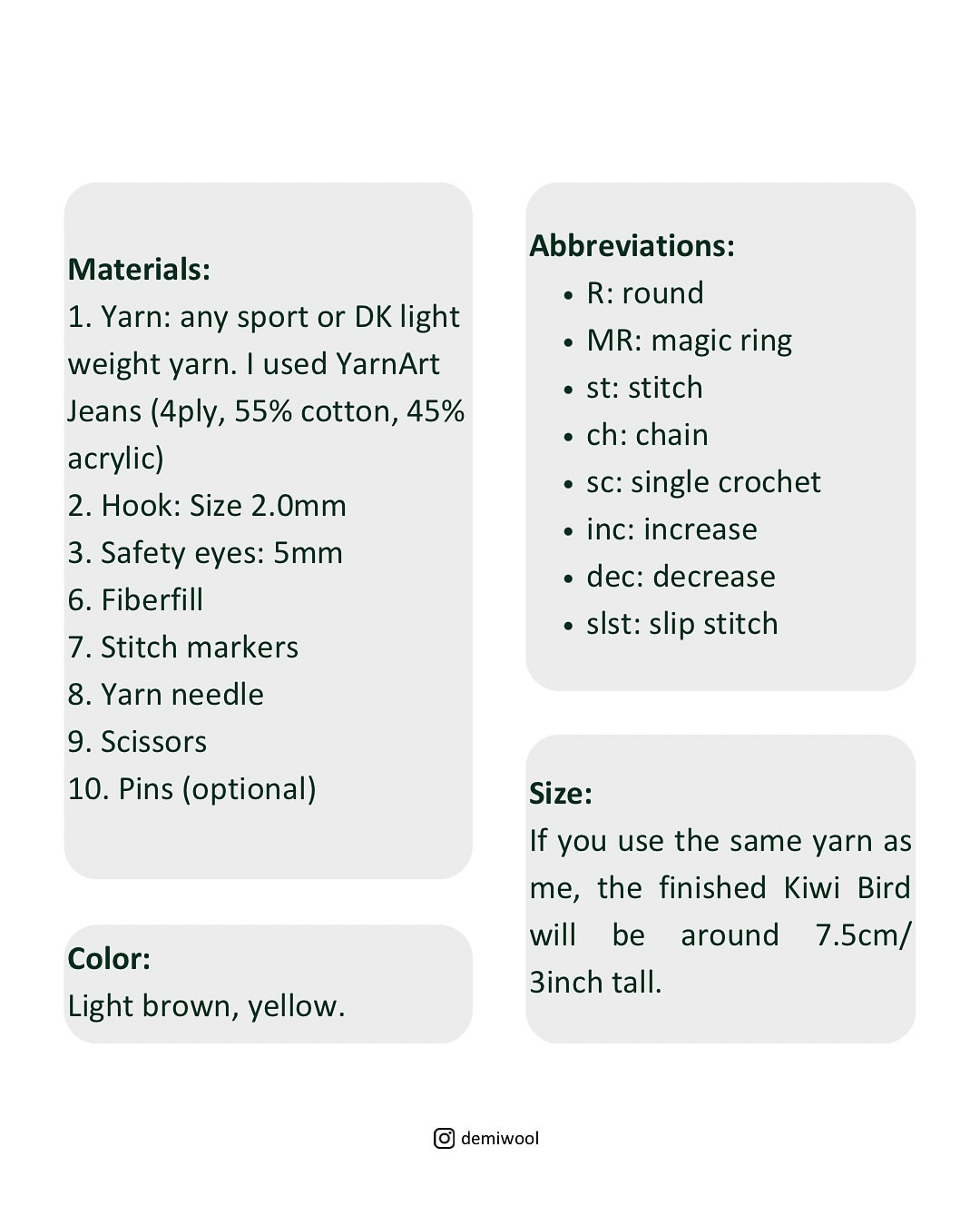 Crochet a Cute Kiwi Bird with This Free Pattern