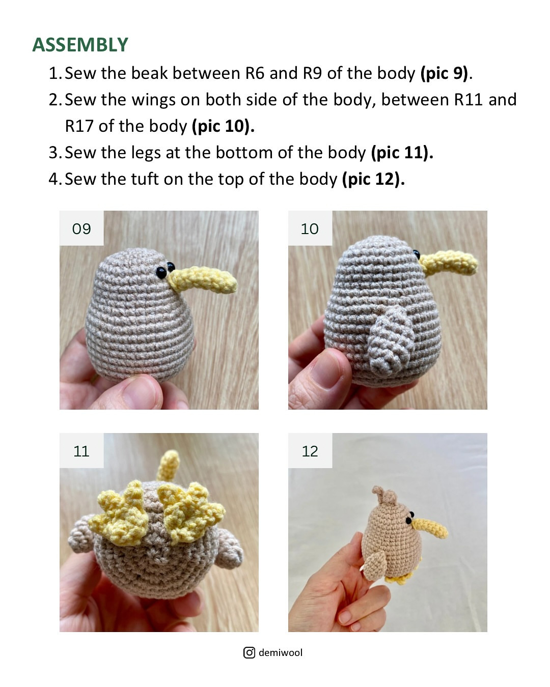 Crochet a Cute Kiwi Bird with This Free Pattern