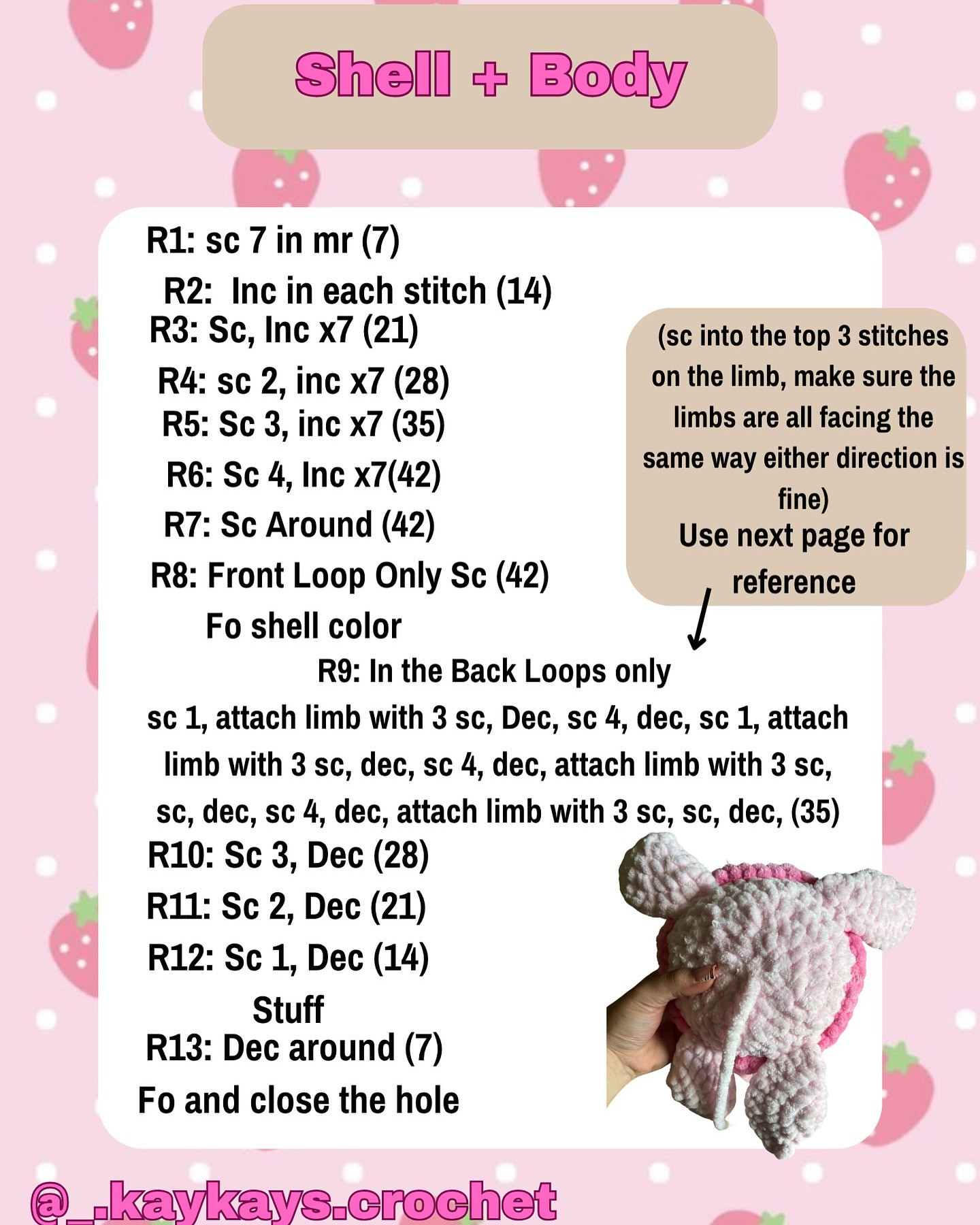 Crochet a Cute Strawberry Turtle with This Free Pattern