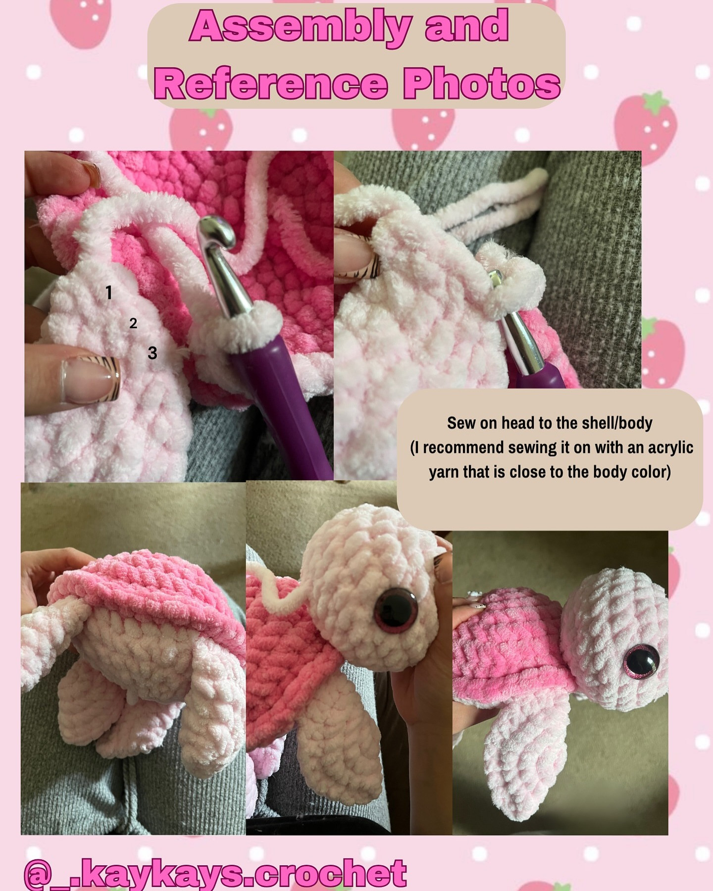 Crochet a Cute Strawberry Turtle with This Free Pattern