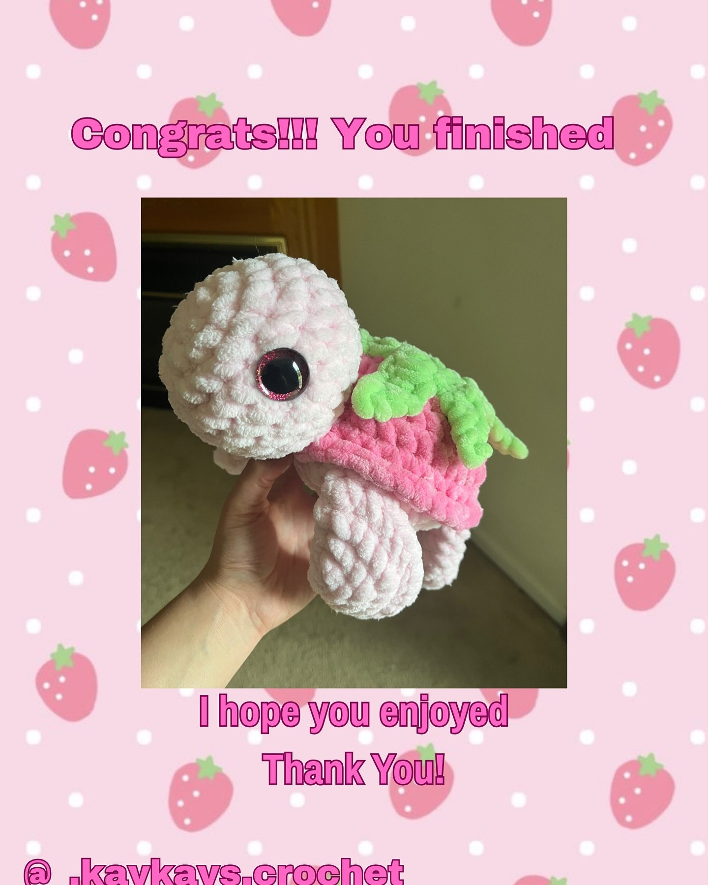 Crochet a Cute Strawberry Turtle with This Free Pattern