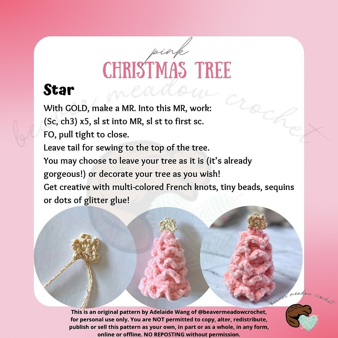 Crochet a Festive Pink Christmas Tree with This Free Pattern