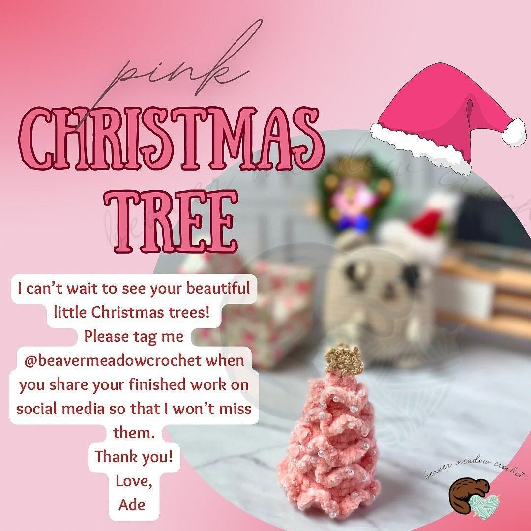 Crochet a Festive Pink Christmas Tree with This Free Pattern