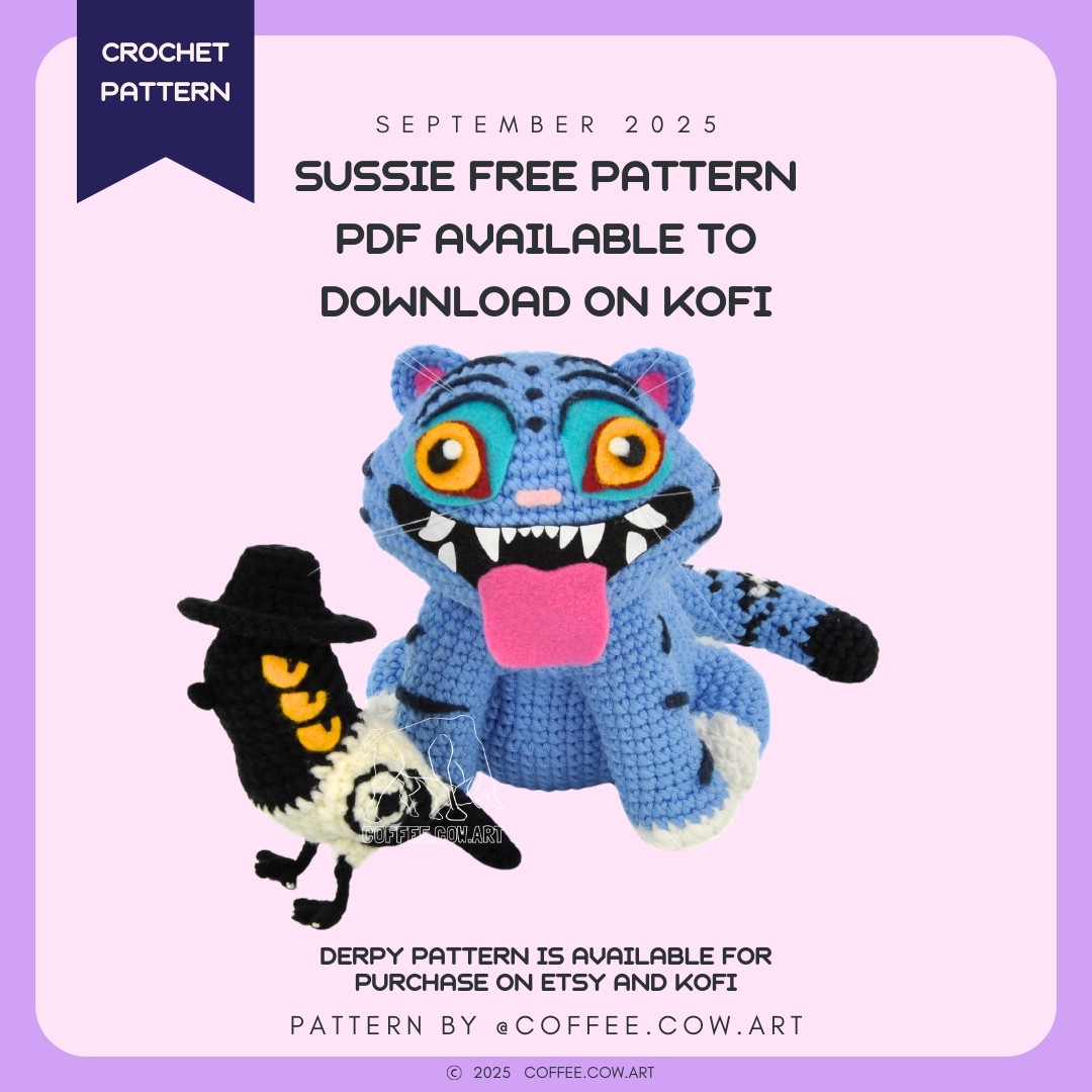 Crochet a Stylish Magpie with Free Sussie Pattern