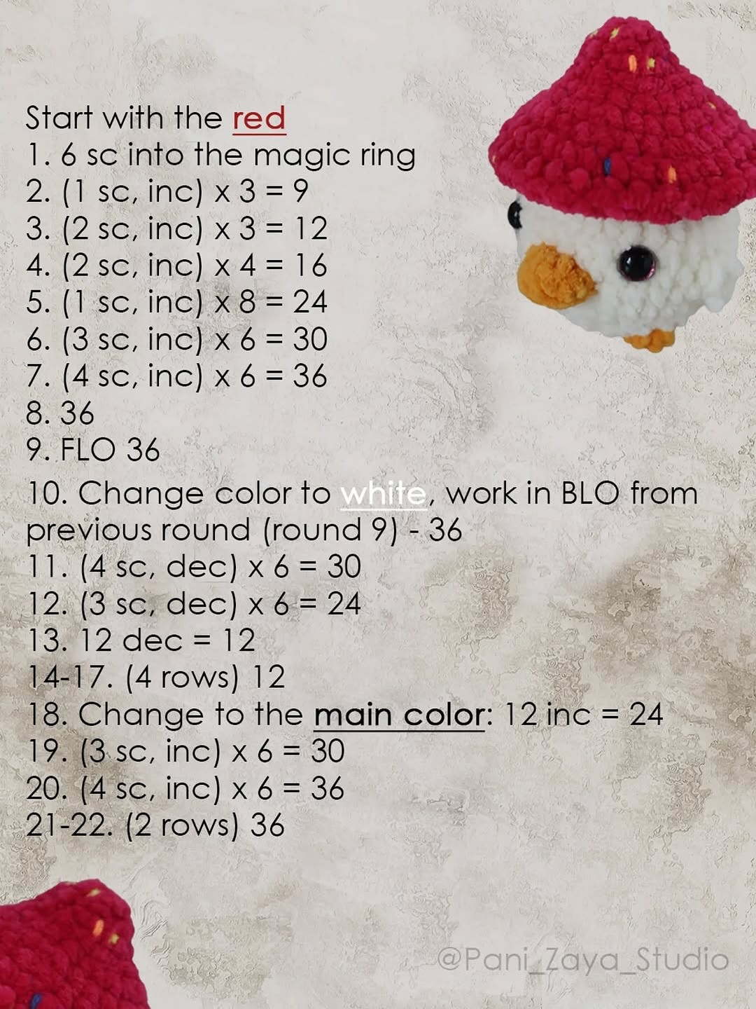 Crochet Adorable Mushroom Chicks with Free Pattern - No Sew Required