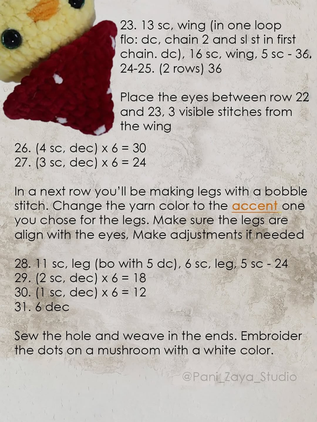 Crochet Adorable Mushroom Chicks with Free Pattern - No Sew Required