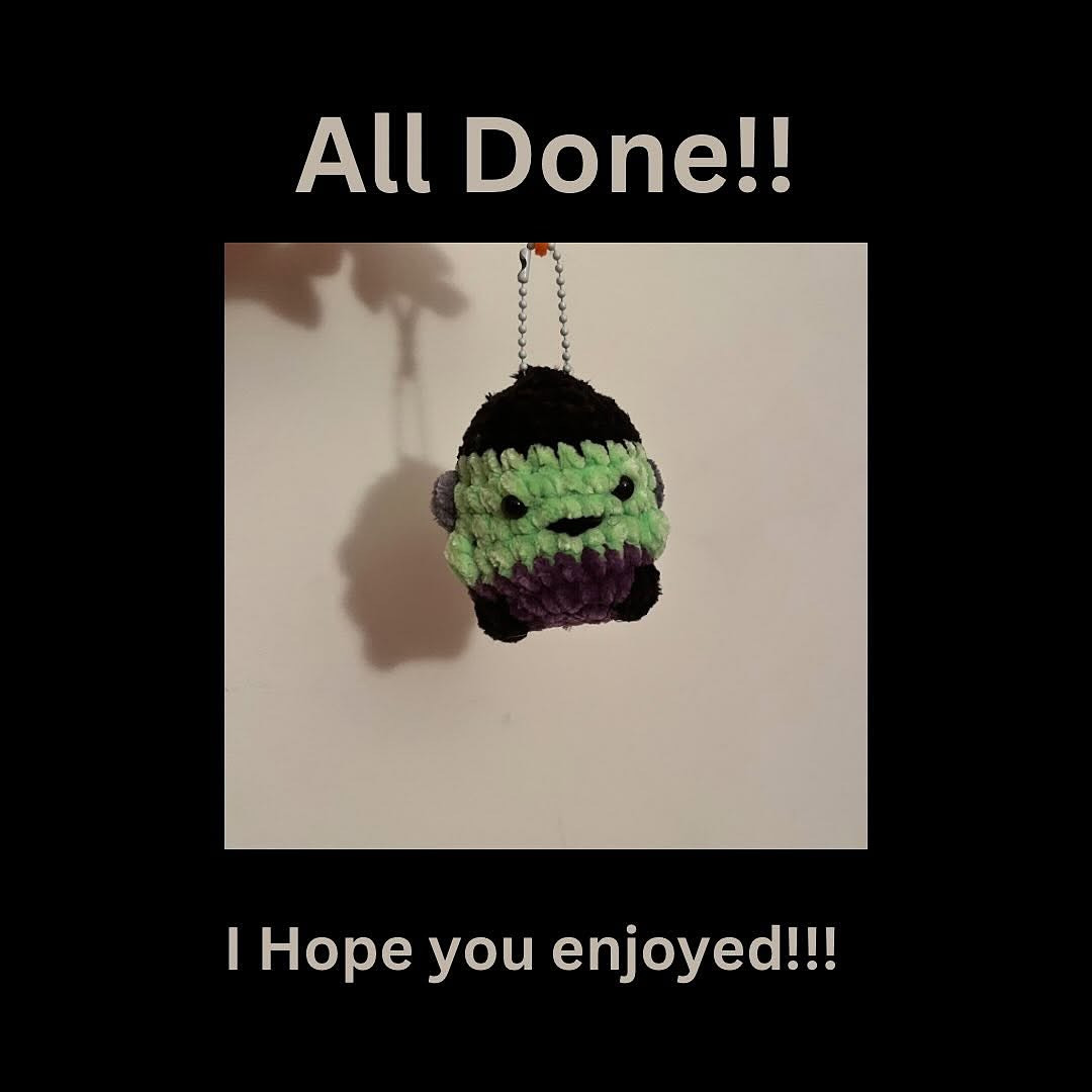 Crochet Amigurumi Frankenstein Keychain Pattern Free Download
