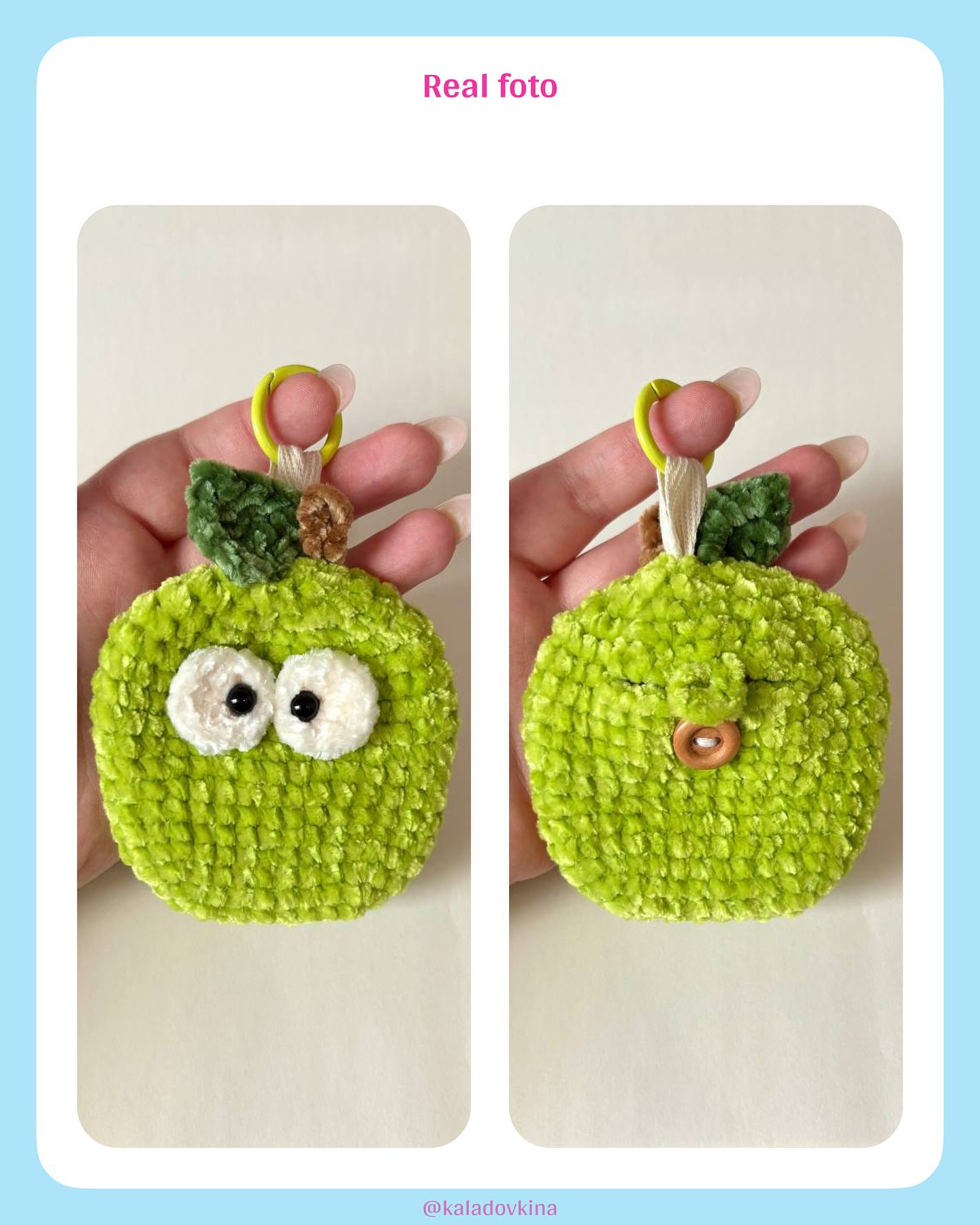 Crochet an Adorable Apple Huggy Pouch with This Easy Pattern